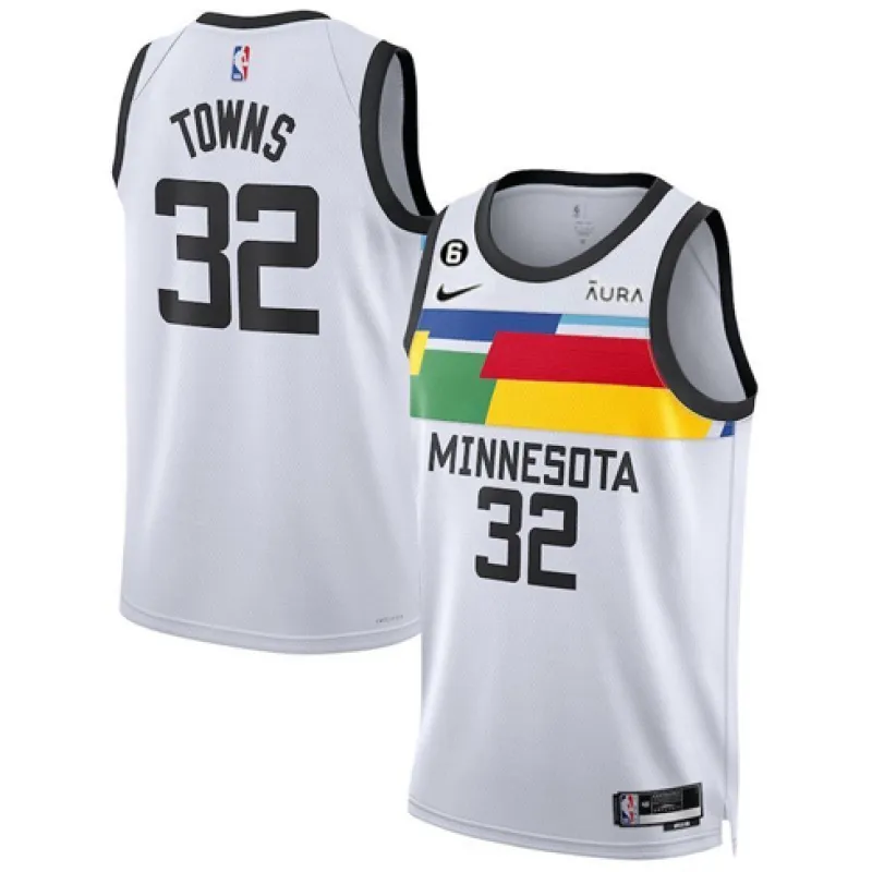 Karl-Anthony Towns, Minnesota Timberwolves, édition Ville 2022/23, Blanc