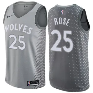 Derrick Rose, Minnesota Timberwolves, City Edition, Gray