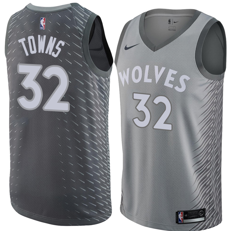 Karl - Anthony Towns, Minnesota Timberwolves, Edición Ciudad, Gris