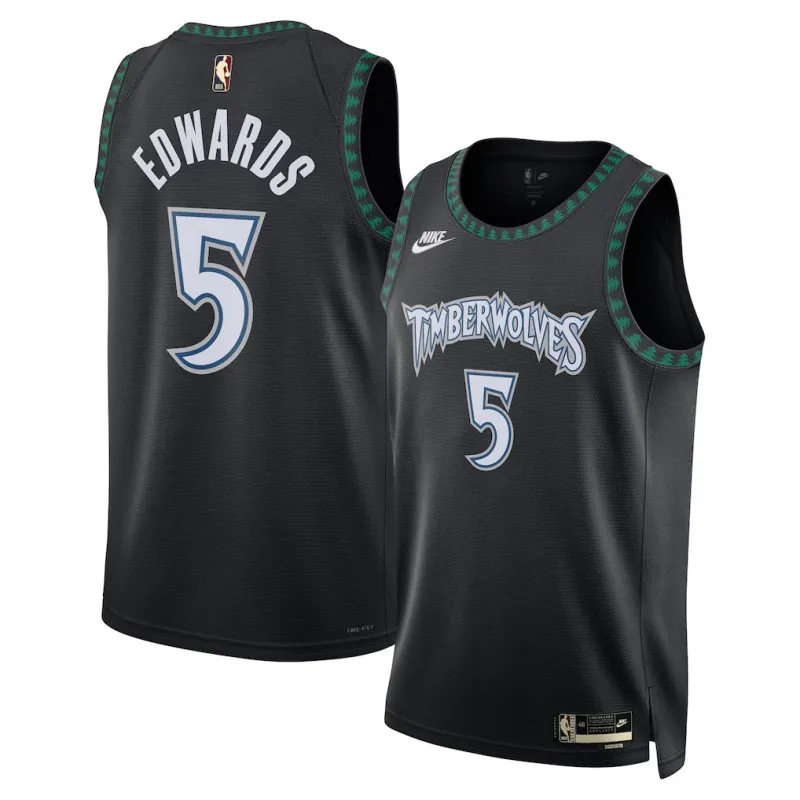 Minnesota Timberwolves Camiseta Swingman Anthony Edwards - Edición Clásica - Negra