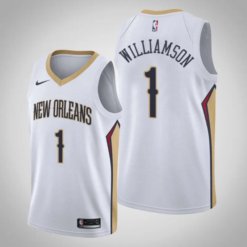 Zion Williamson. New Orleans Pelicans. Association Edition 2018/19. Weiß
