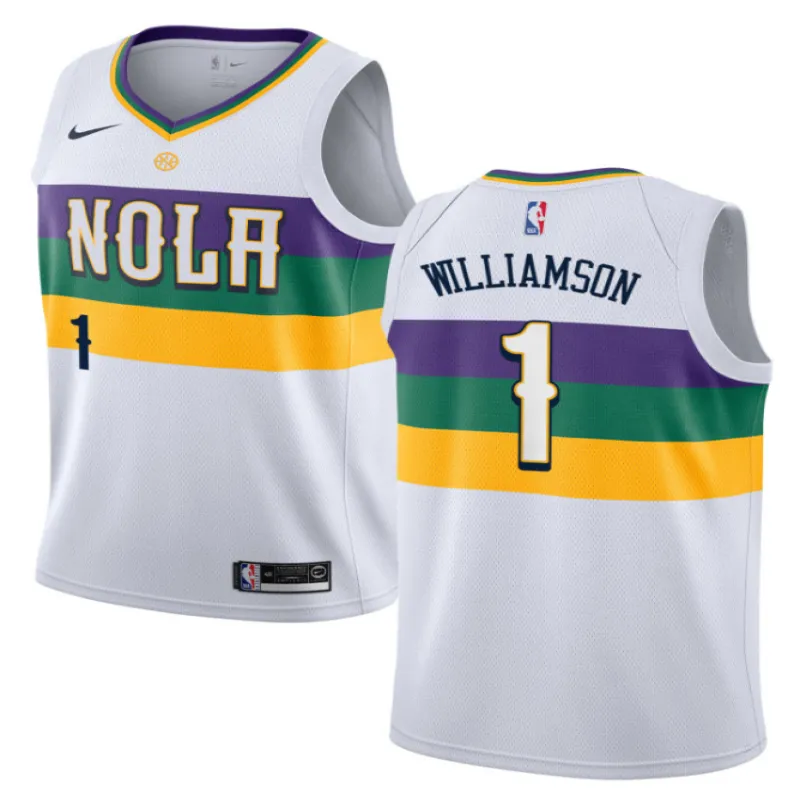 Zion Williamson. New Orleans Pelicans. 2018/19 City Edition. White