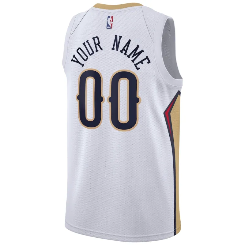 New Orleans Pelicans, Maglia personalizzata, Edizione Associativa, Bianco