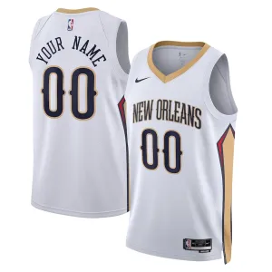 New Orleans Pelicans, Custom Jersey, Association Edition, White