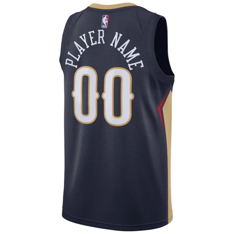 New Orleans Pelicans, Custom Jersey, Icon Edition, Navy Blue