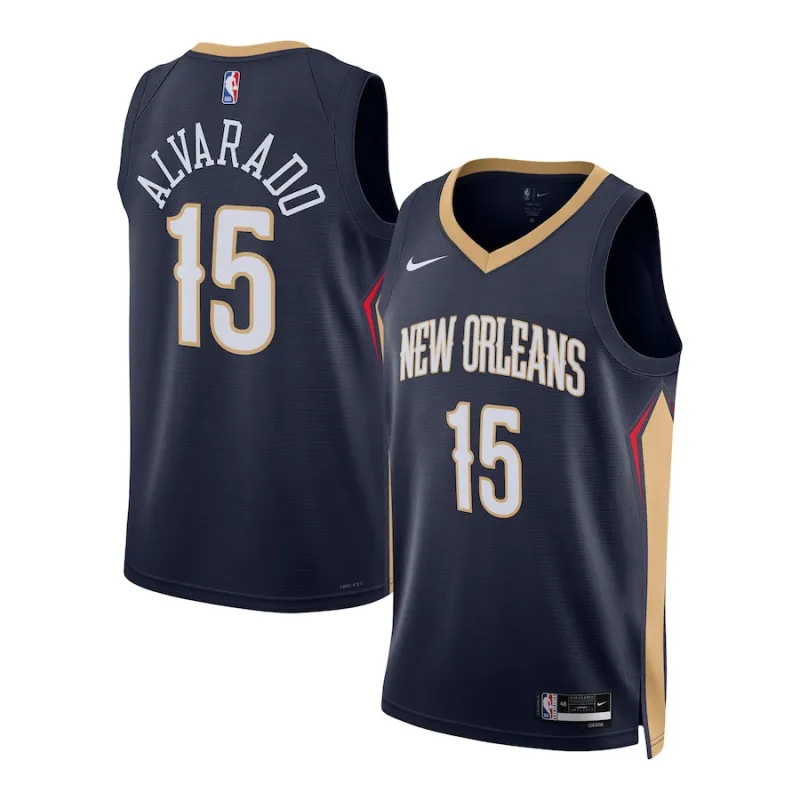 Jose Alvarado, New Orleans Pelicans, Icon Edition, Navy Blue