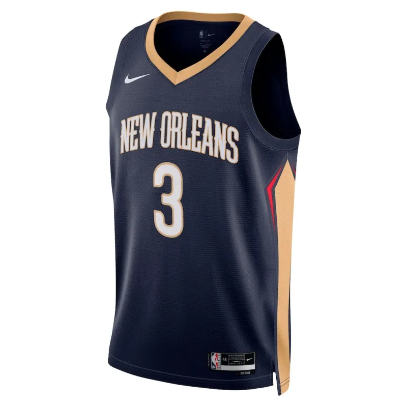 New Orleans Pelicans Jordan Poole Swingman Jersey - Icon Edition - Navy Blue