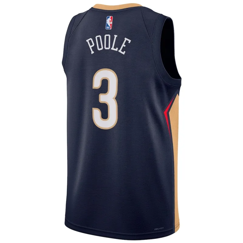 New Orleans Pelicans Jordan Poole Swingman Jersey - Icon Edition - Navy Blue