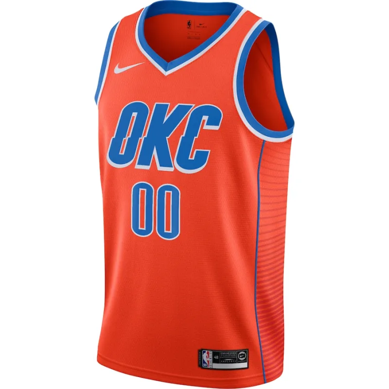 Oklahoma City Thunder Custom Jersey, Statement Edition, Orange