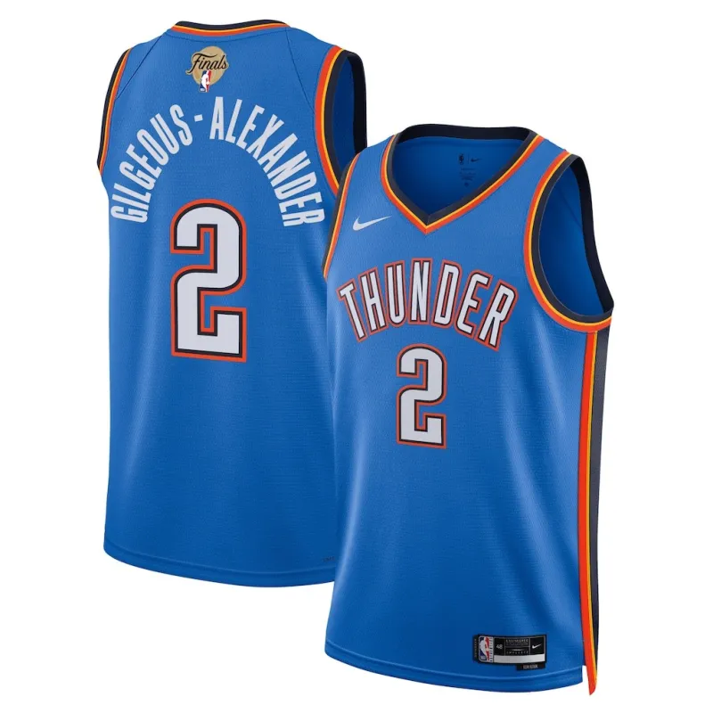 Maglia Swingman delle Finali NBA 2025 di Oklahoma City Thunder Shai Gilgeous-Alexander - Edizione Icona - Blu