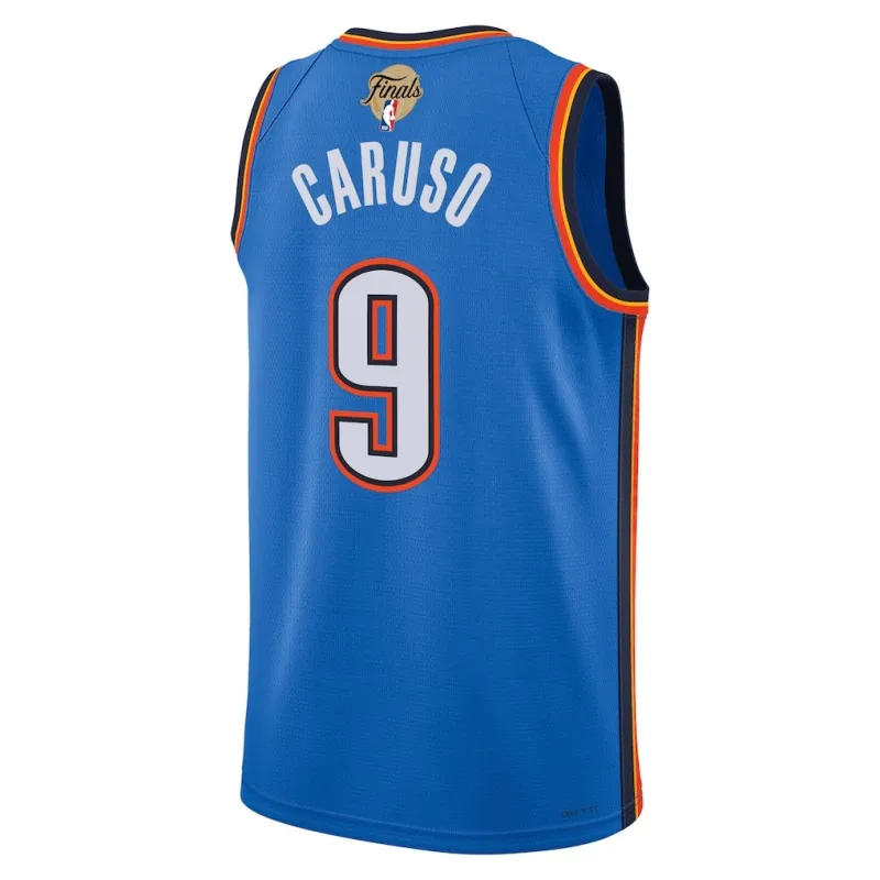 Maillot Swingman des Finales NBA 2025 d'Oklahoma City Thunder Alex Caruso - Version Icone - Bleu
