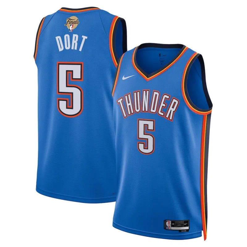 Oklahoma City Thunder Luguentz Dort 2025 NBA-Final Swingman Trikot - Icon Edition - Blau