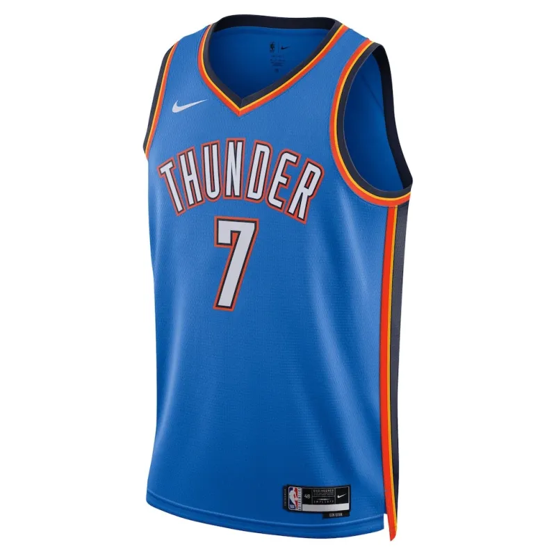 Maglia Swingman delle Finali NBA 2025 di Oklahoma City Thunder Chet Holmgren - Edizione Icona - Blu