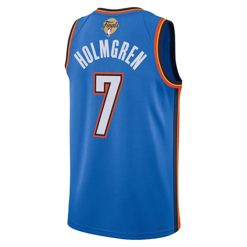 Maglia Swingman delle Finali NBA 2025 di Oklahoma City Thunder Chet Holmgren - Edizione Icona - Blu