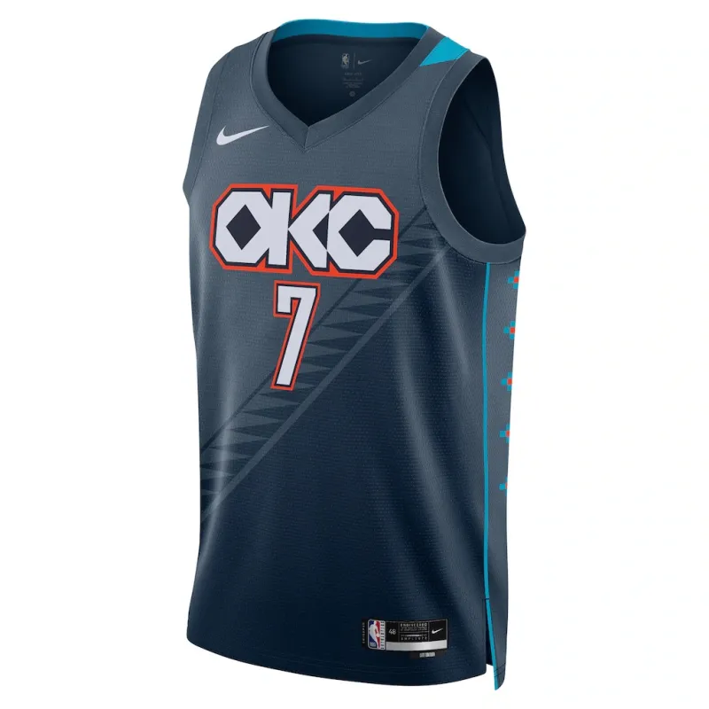 Oklahoma City Thunder Chet Holmgren 2025/26 Swingman Jersey - City Edition - Blue