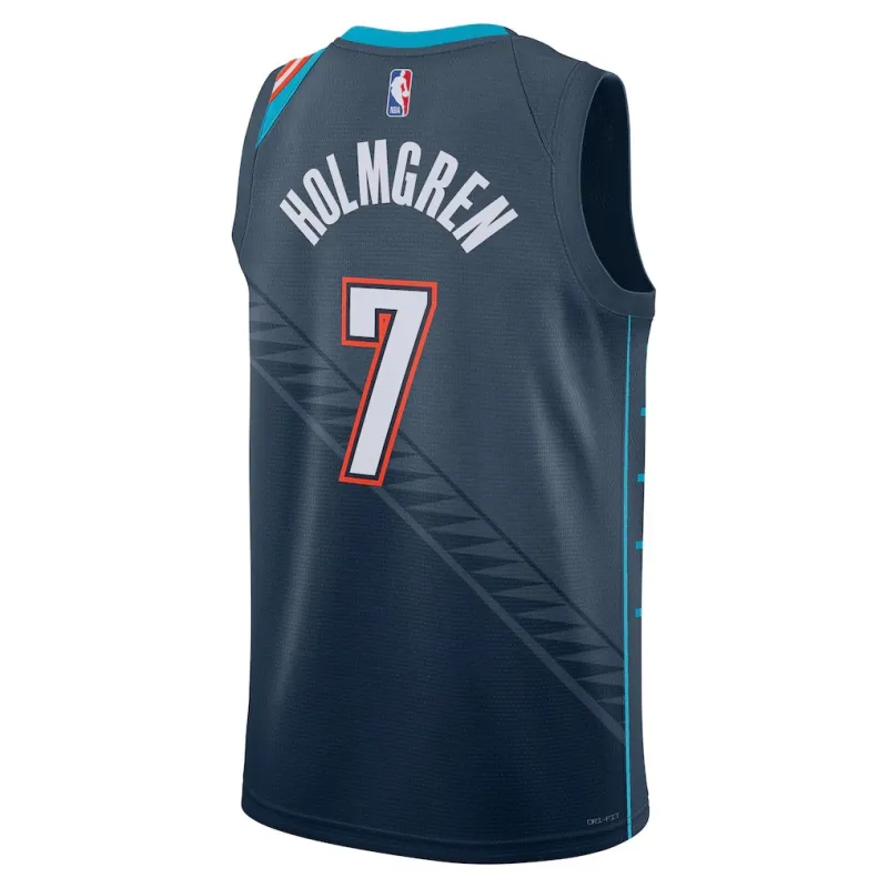 Oklahoma City Thunder Chet Holmgren 2025/26 Swingman Jersey - City Edition - Blue