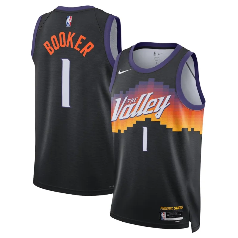 Phoenix Suns Devin Booker 2025/26 Camiseta Swingman - Edición Ciudad - Negro