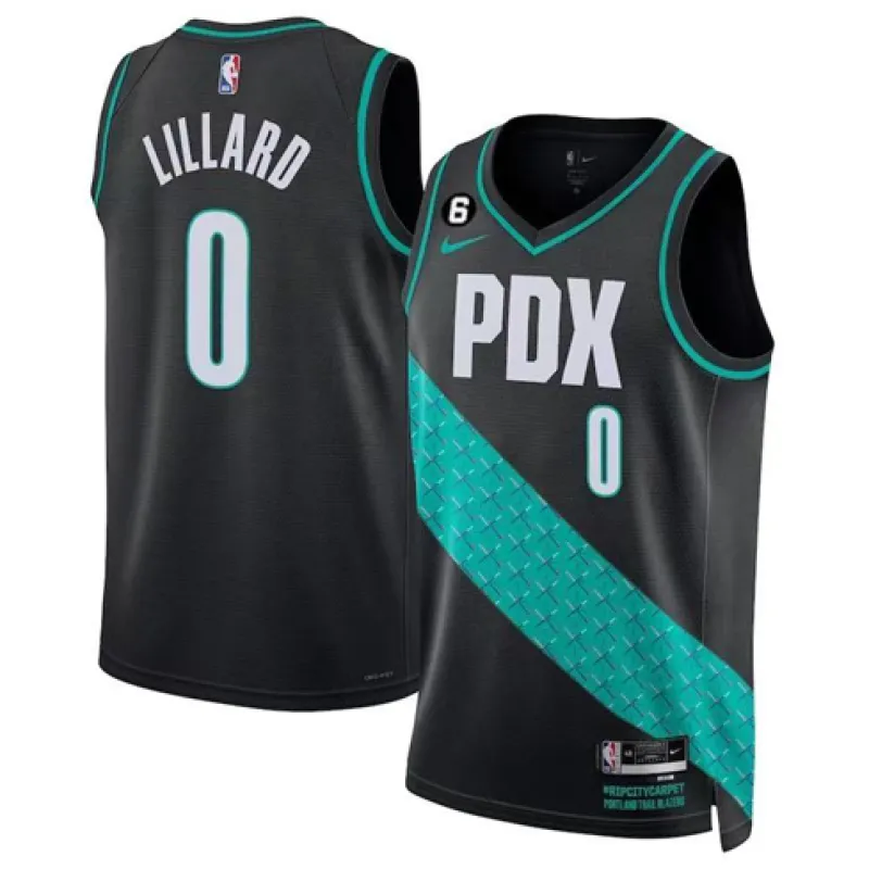 Damian Lillard, Portland Trail Blazers, 2022/23 - Edición Ciudad, Negro