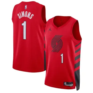 Anfernee Simons, Portland Trail Blazers, Statement Edition, Red