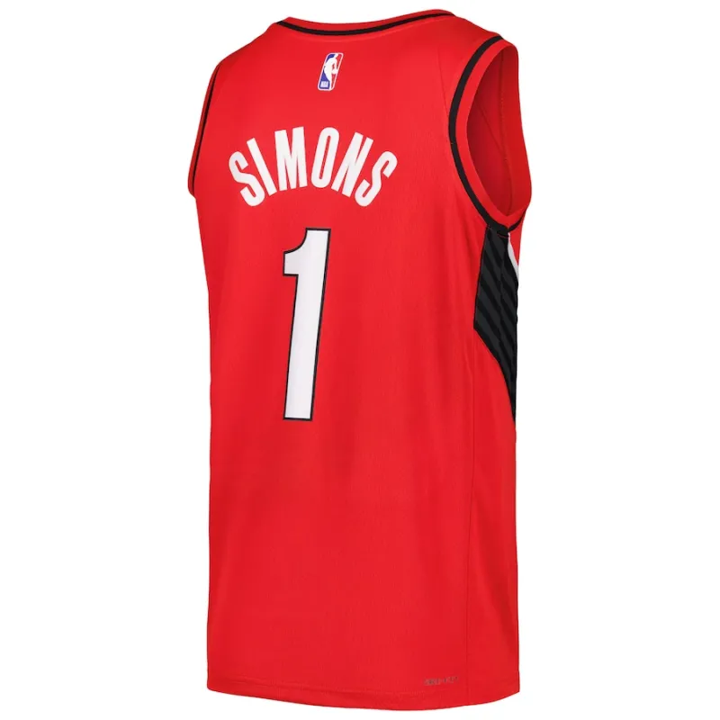 Anfernee Simons, Portland Trail Blazers, Statement Edition, Red