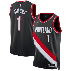 Anfernee Simons, Portland Trail Blazers, Icon Edition, Black