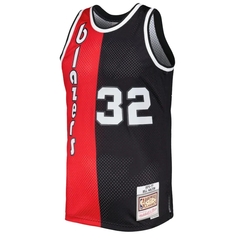 Bill Walton, Portland Trail Blazers, Classique 1976/78, Rouge/Noir