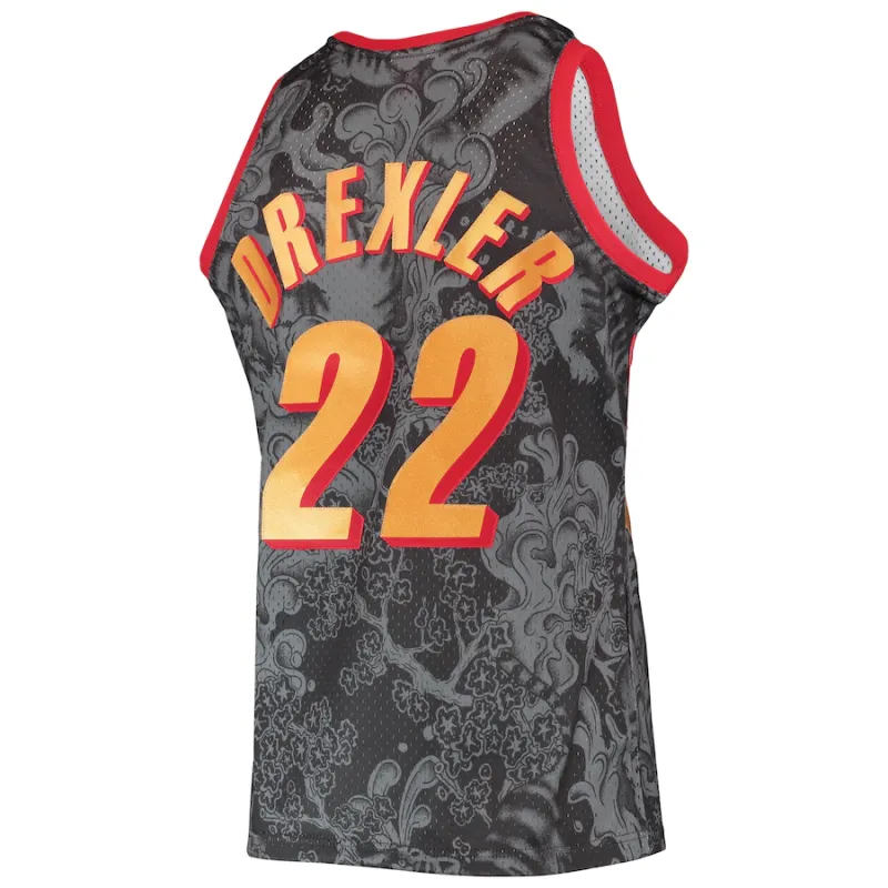 Clyde Drexler Portland Trail Blazers 1991/92 Lunar New Year Jersey
