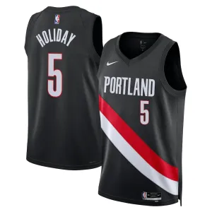 Portland Trail Blazers Jrue Holiday Swingman Jersey - Icon Edition - Black