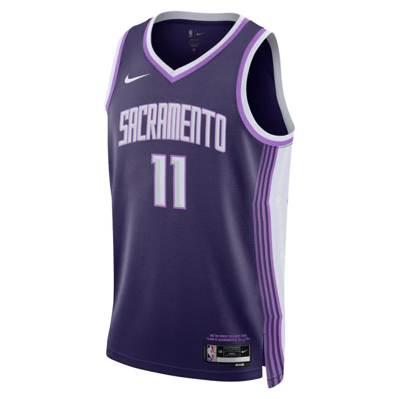Sacramento Kings Domantas Sabonis 2025/26 Maillot Swingman Unisexe - Édition Ville - Violet