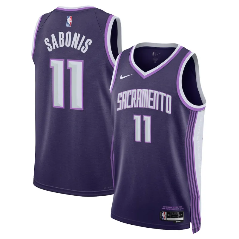 Sacramento Kings Domantas Sabonis 2025/26 Maillot Swingman Unisexe - Édition Ville - Violet