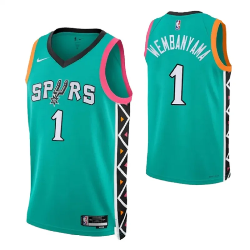 Victor Wembanyama. San Antonio Spurs. City Edition 2022/23. Grün