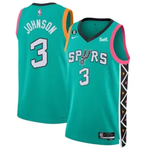 Keldon Johnson, San Antonio Spurs, 2022/23 City Edition, Green