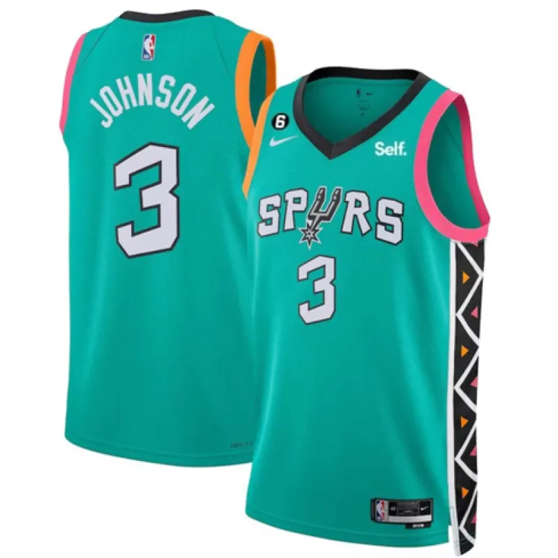 Keldon Johnson, San Antonio Spurs, 2022/23 City Edition, Green