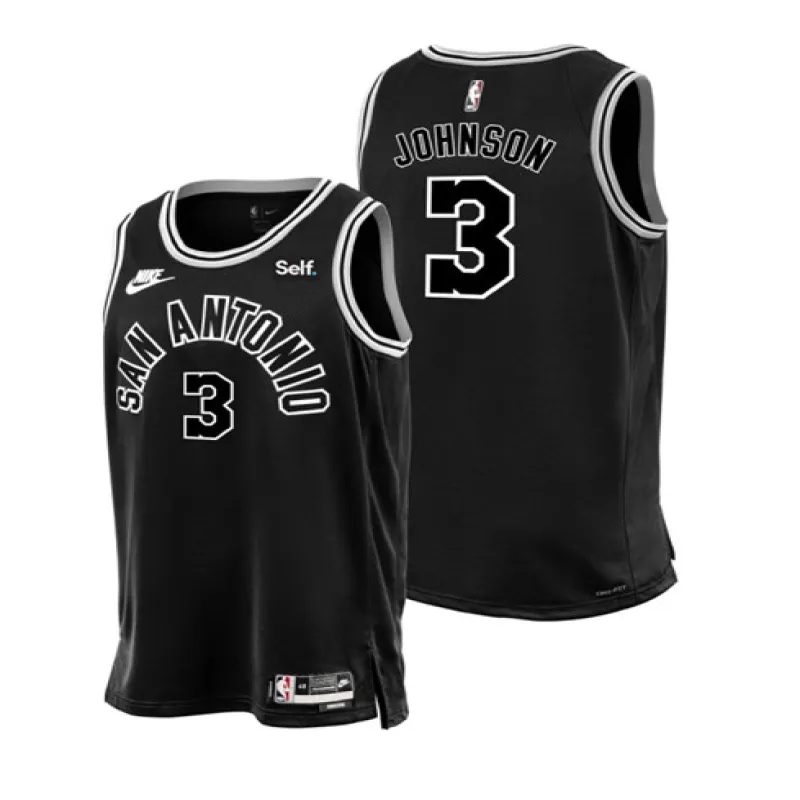 Keldon's jersey. San Antonio Spurs. 2022/23 Classic Edition. Black