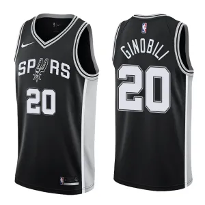 Manu Ginobili. San Antonio Spurs. Icóno. Negro