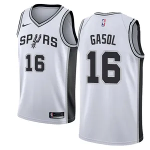 Pau Gasol. San Antonio Spurs. Edición de asociación. Blanco