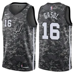 Pau Gasol. San Antonio Spurs. Edición de la ciudad. Gris