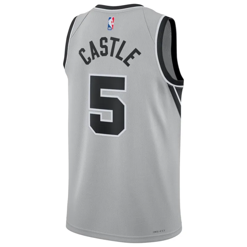 San Antonio Spurs Stephen Castle Swingman Jersey - Statement Edition - Gray