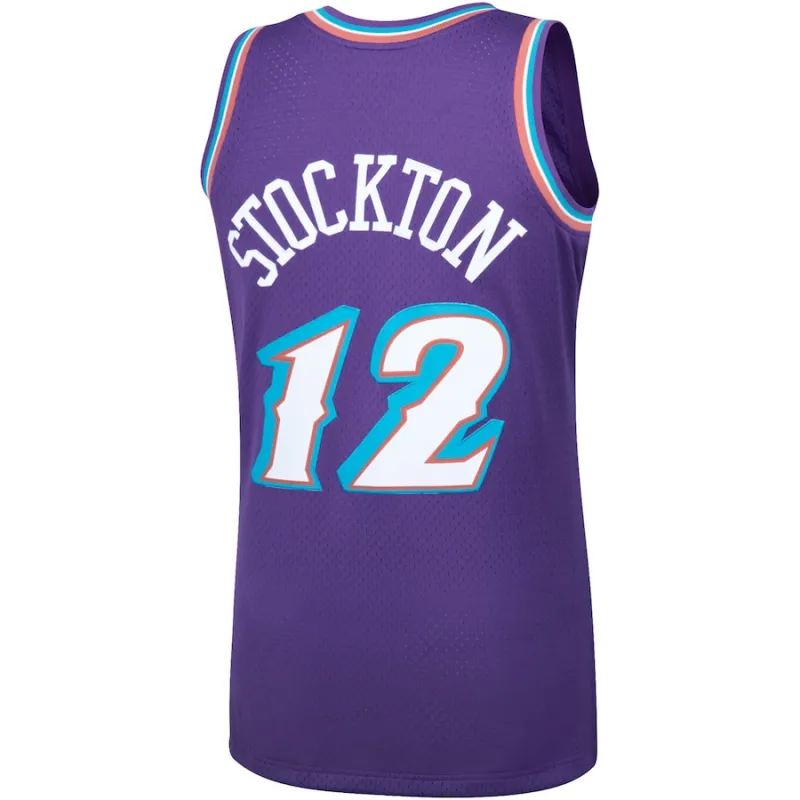 John Stockton Utah Jazz Fan Jersey, Purple