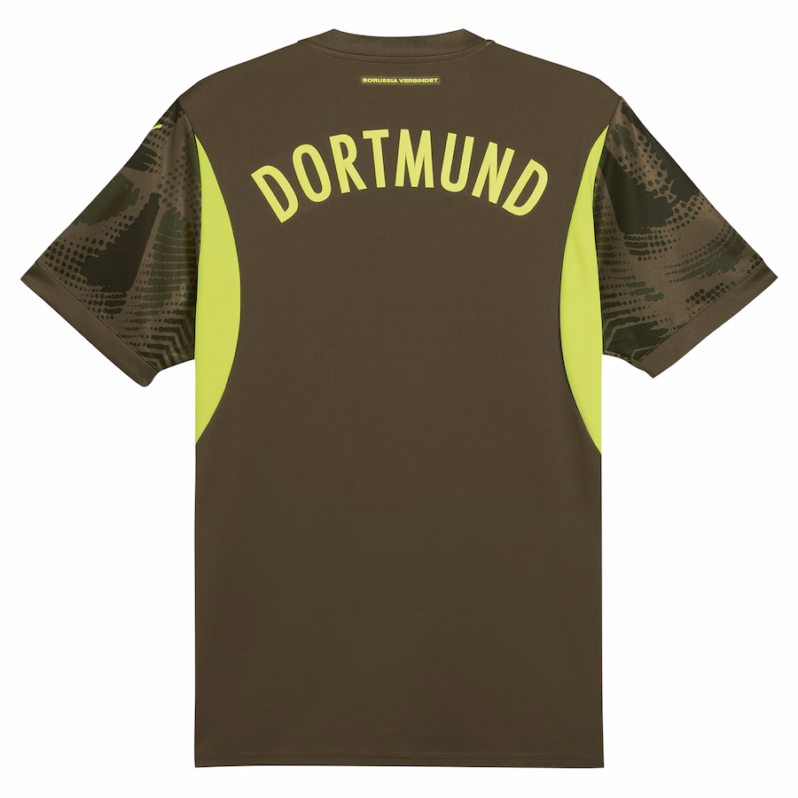 Borussia Dortmund 2024/25 kurzärmeliges Torwarttrikot, Olivfarbe