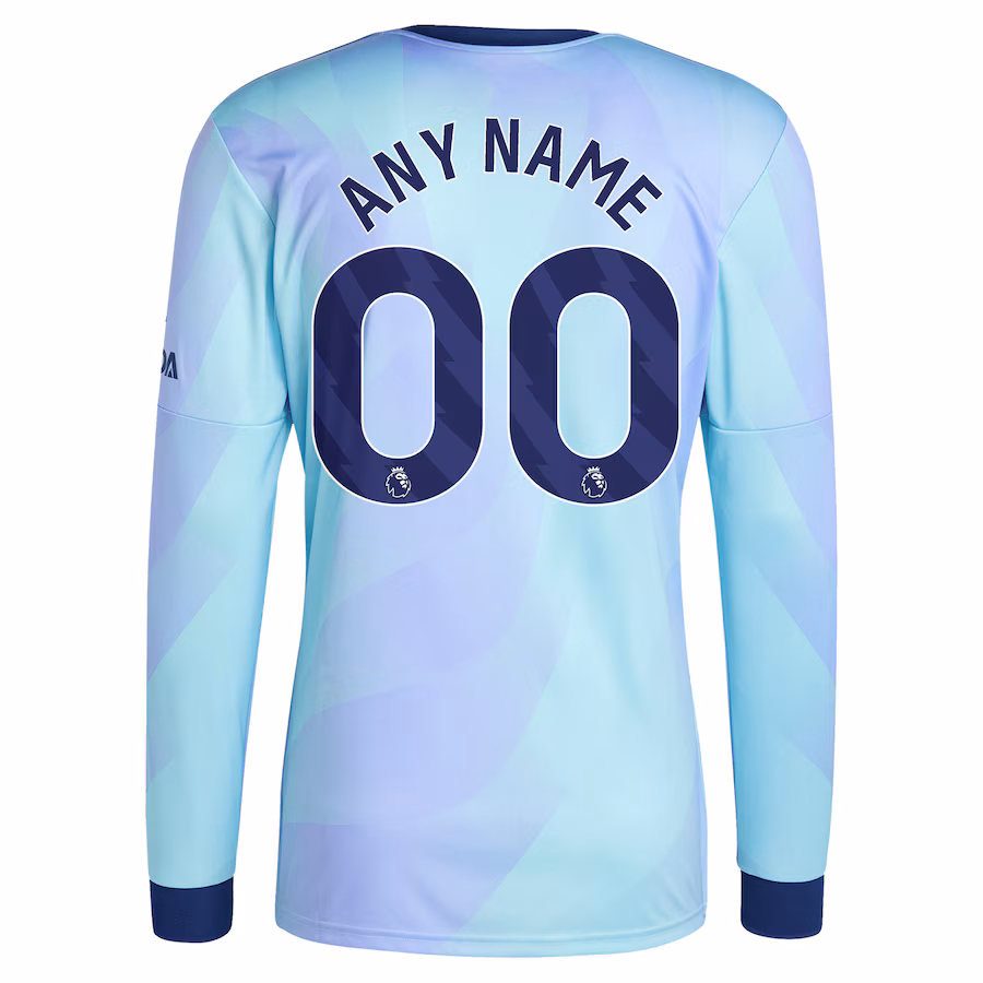 Arsenal 2024/25 Third Replica Long Sleeve Jersey - Fan Version (Aqua)