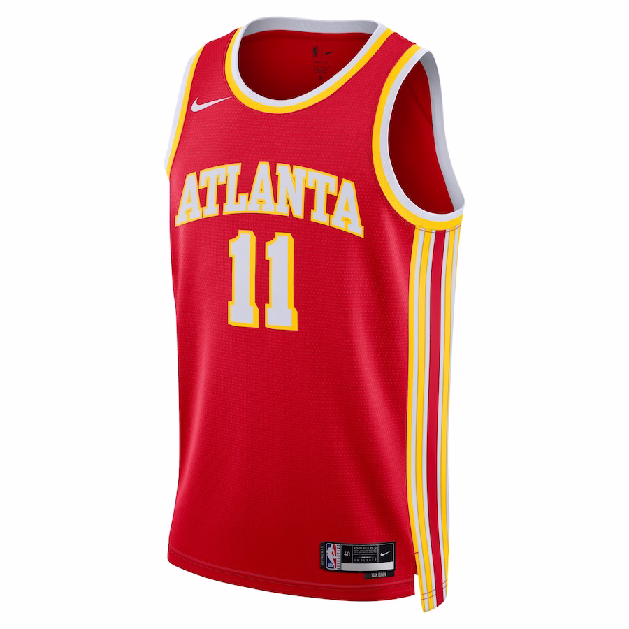 Trae Young, Maglia Swingman unisex degli Atlanta Hawks - Edizione Icona - Rosso
