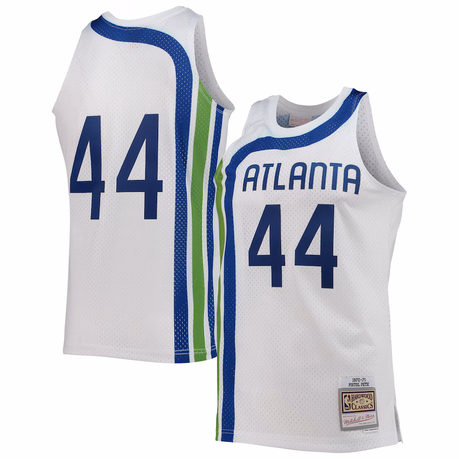 Canotta Basket Pete Maravich Hawks Mitchell & Ness 1970/71 Retro