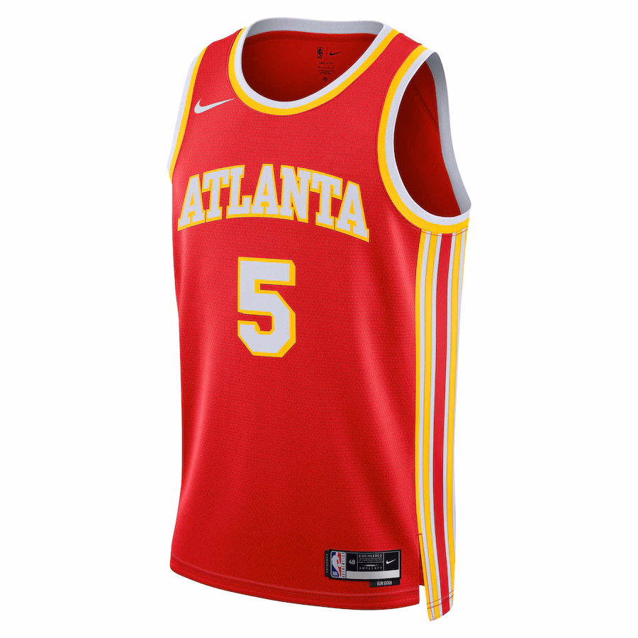 Dejounte Murray, Maglia Swingman unisex degli Atlanta Hawks - Edizione Icona - Rosso