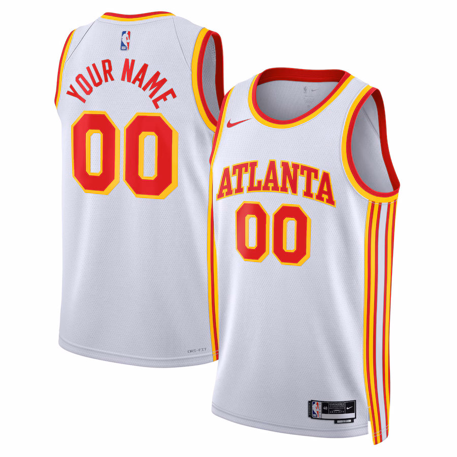 Atlanta Hawks Unisex Swingman Custom Jersey - Association Edition - White