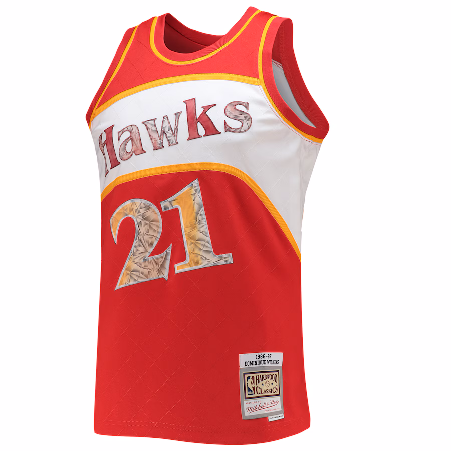 Maglia Mitchell & Ness Dominique Wilkins Atlanta Hawks 75° Anniversario