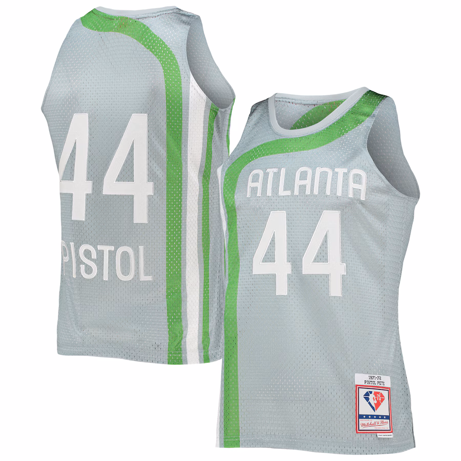 Pete Maravich Atlanta Hawks Mitchell & Ness 75th Anniversary 1971/72 Jersey