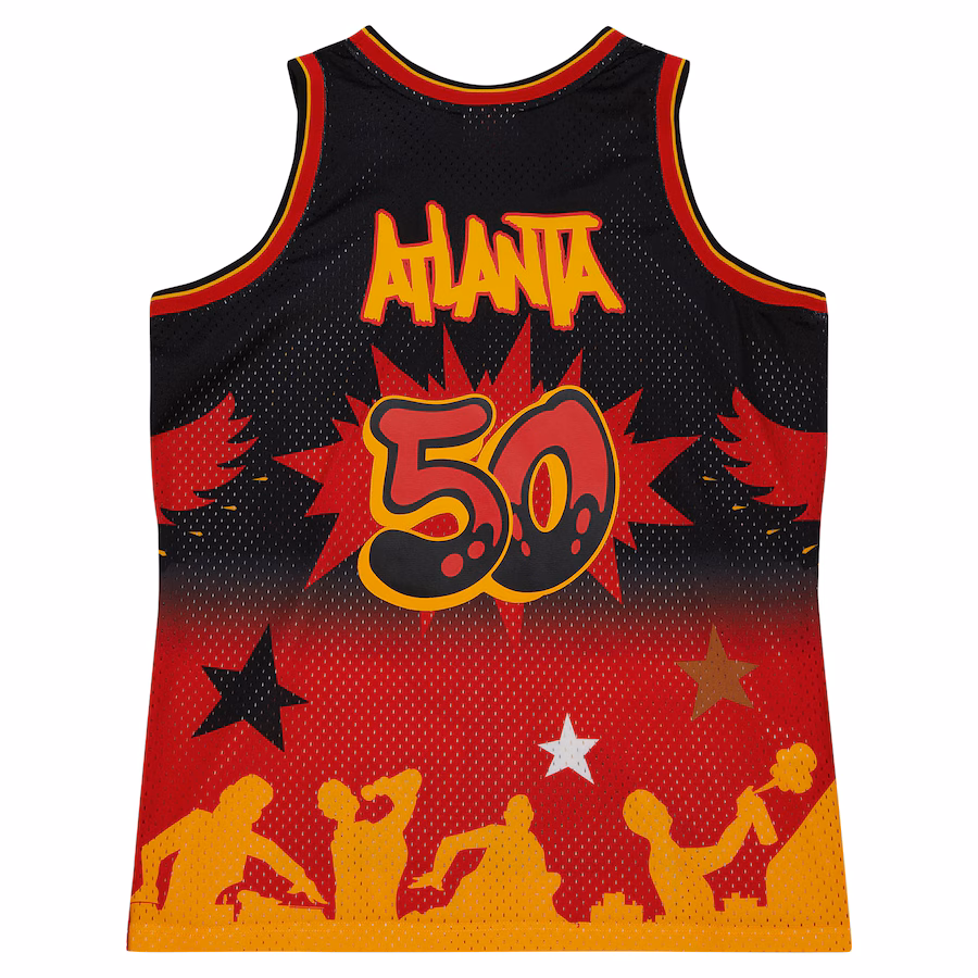 Canotta Basket Atlanta Hawks Mitchell & Ness x Tats Cru HWC Fashion