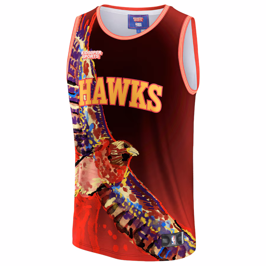 Atlanta Hawks NBA and KidSuper Studios Unisex Hometown Jersey - Red