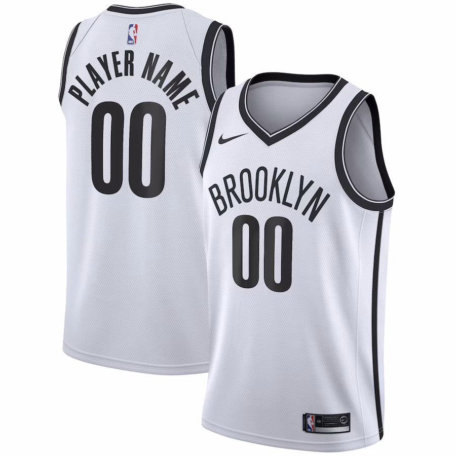 Brooklyn Nets, 2020/21 Season Swingman Custom Jersey - Association Edition - White